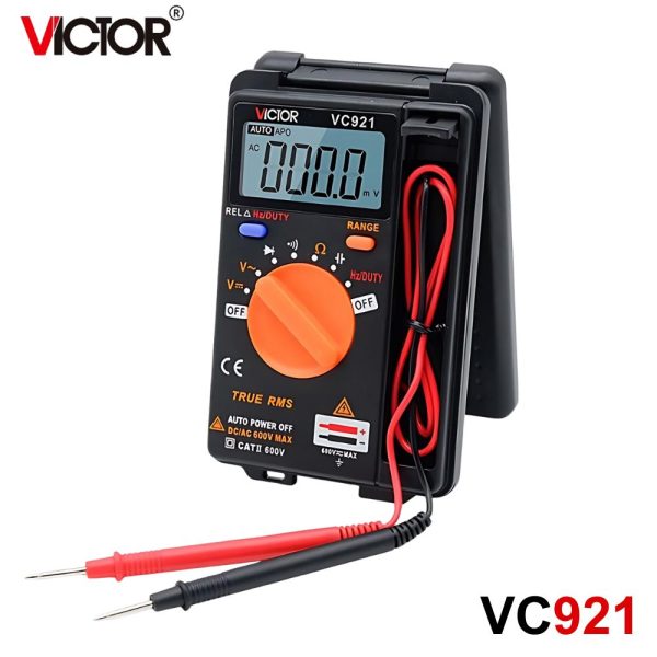 Đồng hồ vạn năng bỏ túi VICTOR VC921 True-RMS, đồng hồ vạn năng VICTOR VC 921 True RMS, VICTOR VC921 True-RMS Foldable Mini Palm VICTOR Digital Multimeter