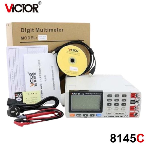 Đồng hồ vạn năng để bàn VICTOR 8145C True-RMS, đồng hồ vạn năng kỹ thuật số loại để bàn VICTOR-8145C True RMS, VICTOR 8145C Digital Bench Multimeter