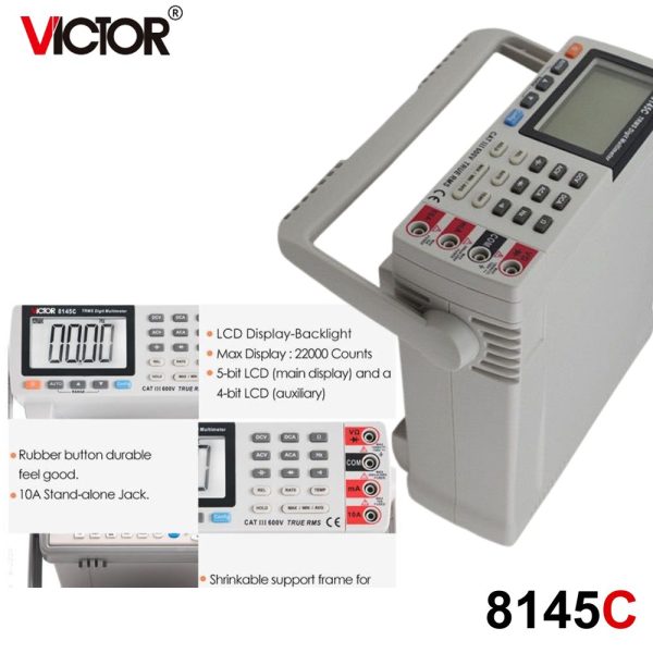 Đồng hồ vạn năng để bàn VICTOR 8145C True-RMS, đồng hồ vạn năng kỹ thuật số loại để bàn VICTOR-8145C True RMS, VICTOR 8145C Digital Bench Multimeter