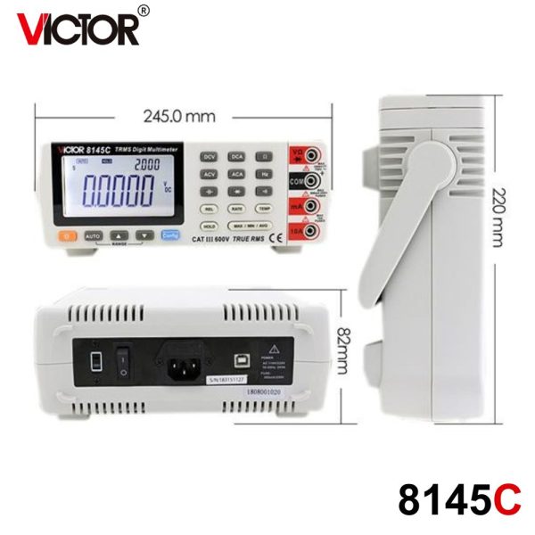 Đồng hồ vạn năng để bàn VICTOR 8145C True-RMS, đồng hồ vạn năng kỹ thuật số loại để bàn VICTOR-8145C True RMS, VICTOR 8145C Digital Bench Multimeter