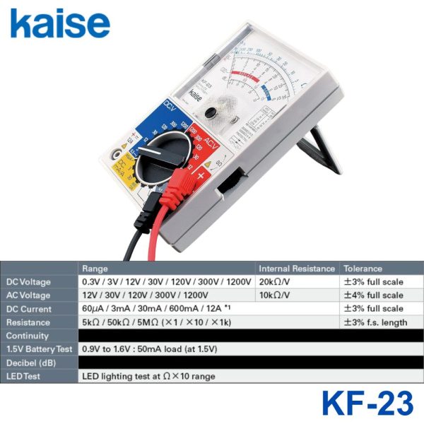 Đồng hồ vạn năng kim Kaise KF-23 Analog Multimeter, đồng hồ VOM kim Kaise KF23, Kaise KF-23 Analog Multimeter