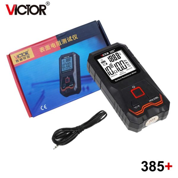 Máy đo điện trở bề mặt VICTOR 385+ (RuoShui 385+), thiết bị kiểm tra điện trở bề mặt VICTOR 385+, VICTOR 385 + Surface Resistance Meter