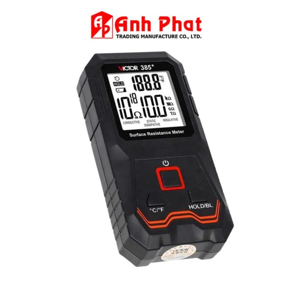 Máy đo điện trở bề mặt VICTOR 385+ (RuoShui 385+), thiết bị kiểm tra điện trở bề mặt VICTOR 385+, VICTOR 385 + Surface Resistance Meter