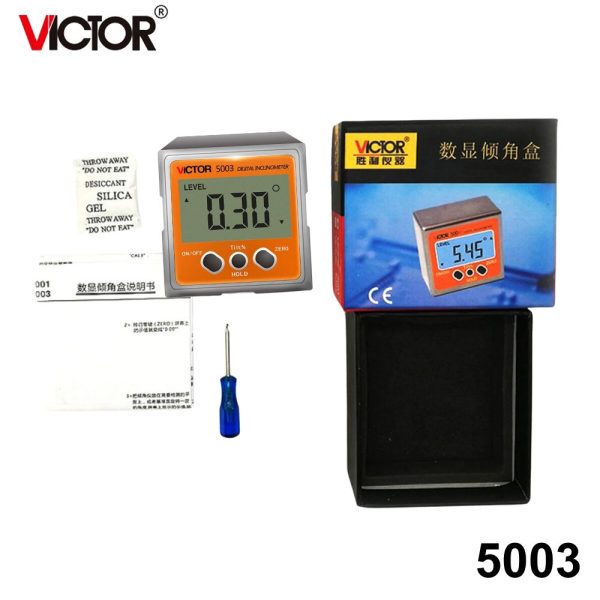Máy đo độ nghiêng điện tử VICTOR 5003 Digital Inclinometer, thước đo độ nghiêng kỹ thuật số VICTOR-5003, VICTOR 5003 Digital Inclinometer
