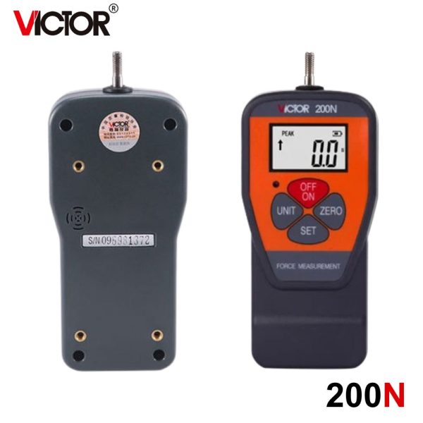 Máy đo lực kéo và nén VICTOR 200N (20kg), máy đo lực căng và lực đẩy VICTOR-200N kỹ thuật số cầm tay, VICTOR 200N Digital Force Gauge