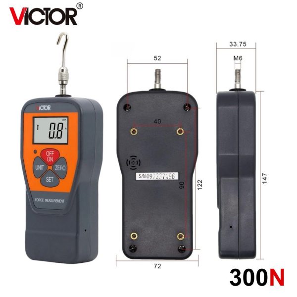 Máy đo lực kéo và nén VICTOR 300N (30kg), máy đo lực cầm tay VICTOR-300N, VICTOR 300N Digital Force Gauge