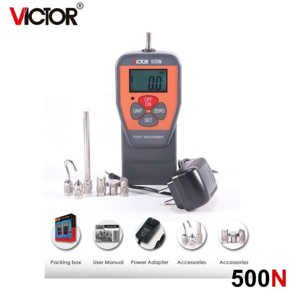 Máy đo lực kéo và nén VICTOR 500N (50kg), máy đo lực VICTOR-500N, VICTOR 500N Digital Force Gauge