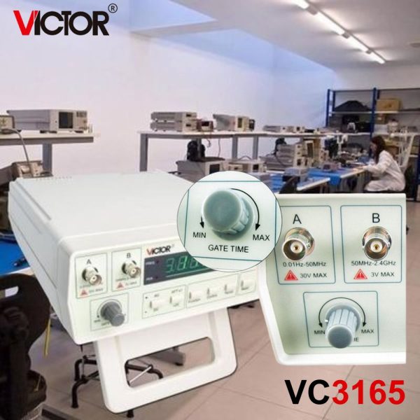Máy đo tần số VICTOR VC3165 kỹ thuật số đa năng để bàn, máy đếm tần số VICTOR VC-3165, VICTOR VC 3165 Frequency Counter