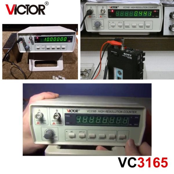 Máy đo tần số VICTOR VC3165 kỹ thuật số đa năng để bàn, máy đếm tần số VICTOR VC-3165, VICTOR VC 3165 Frequency Counter