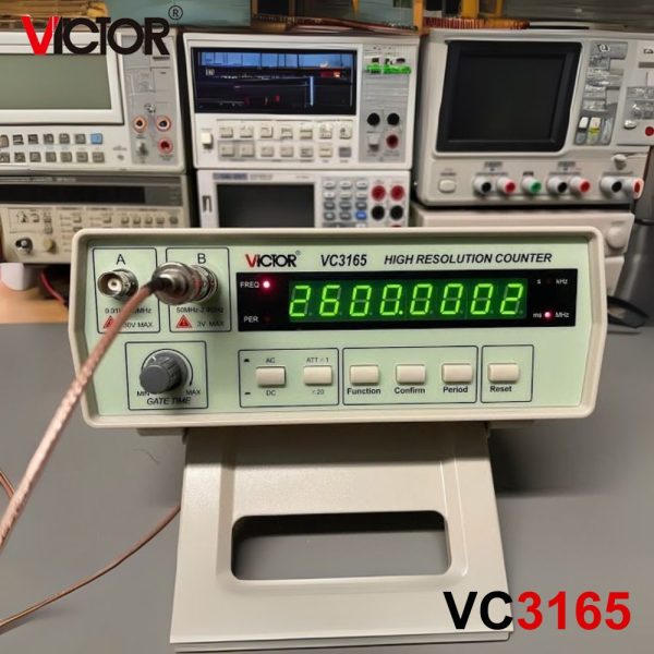Máy đo tần số VICTOR VC3165 kỹ thuật số đa năng để bàn, máy đếm tần số VICTOR VC-3165, VICTOR VC 3165 Frequency Counter