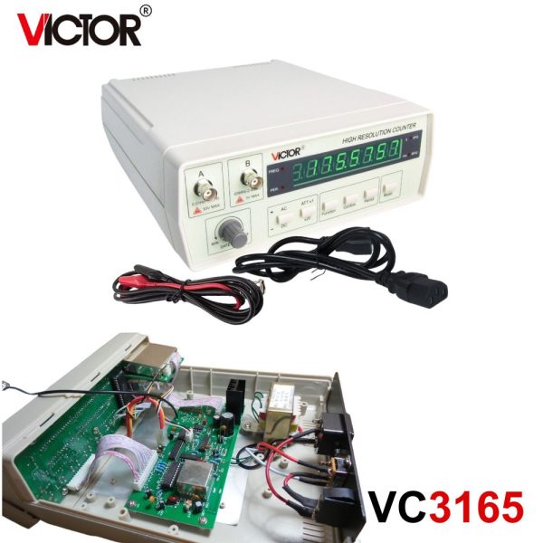 Máy đo tần số VICTOR VC3165 kỹ thuật số đa năng để bàn, máy đếm tần số VICTOR VC-3165, VICTOR VC 3165 Frequency Counter