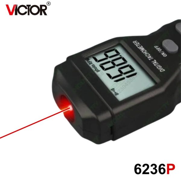 máy đo tốc độ vòng quay VICTOR 6236P 2 trong 1, máy đo tốc độ laser không tiếp xúc và tiếp xúc VICTOR-6236P, VICTOR 6236P Digital Photo and contact tachometer