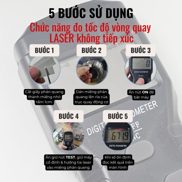 máy đo tốc độ vòng quay VICTOR 6236P 2 trong 1, máy đo tốc độ laser không tiếp xúc và tiếp xúc VICTOR-6236P, VICTOR 6236P Digital Photo and contact tachometer
