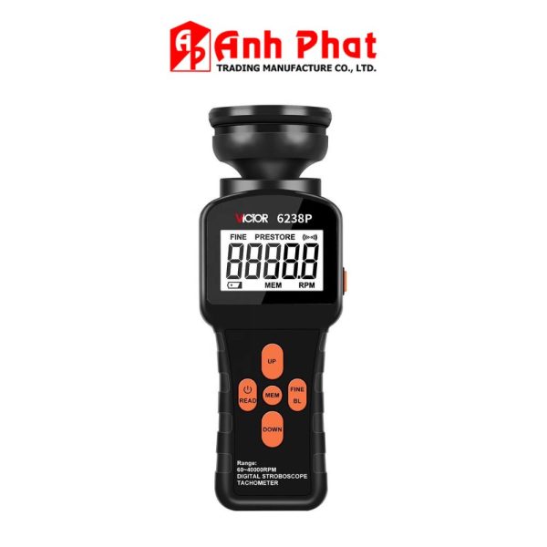Máy đo tốc độ vòng quay VICTOR 6238P Stroboscope đèn chớp, đèn Stroboscope đo tốc độ vòng quay VICTOR 6238P, VICTOR-6238P Digital Stroboscope Tachometer