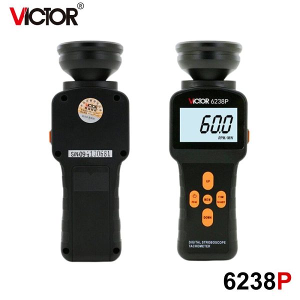 Máy đo tốc độ vòng quay VICTOR 6238P Stroboscope đèn chớp, đèn Stroboscope đo tốc độ vòng quay VICTOR 6238P, VICTOR-6238P Digital Stroboscope Tachometer