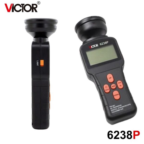 Máy đo tốc độ vòng quay VICTOR 6238P Stroboscope đèn chớp, đèn Stroboscope đo tốc độ vòng quay VICTOR 6238P, VICTOR-6238P Digital Stroboscope Tachometer