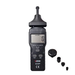 máy đo tốc độ vòng quay VICTOR 6236P 2 trong 1, máy đo tốc độ laser không tiếp xúc và tiếp xúc VICTOR-6236P, VICTOR 6236P Digital Photo and contact tachometer