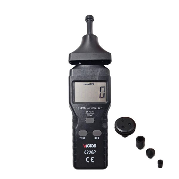 máy đo tốc độ vòng quay VICTOR 6236P 2 trong 1, máy đo tốc độ laser không tiếp xúc và tiếp xúc VICTOR-6236P, VICTOR 6236P Digital Photo and contact tachometer