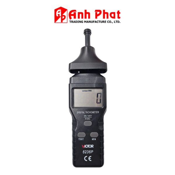 máy đo tốc độ vòng quay VICTOR 6236P 2 trong 1, máy đo tốc độ laser không tiếp xúc và tiếp xúc VICTOR-6236P, VICTOR 6236P Digital Photo and contact tachometer