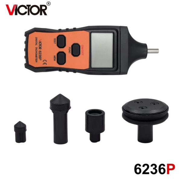 máy đo tốc độ vòng quay VICTOR 6236P 2 trong 1, máy đo tốc độ laser không tiếp xúc và tiếp xúc VICTOR-6236P, VICTOR 6236P Digital Photo and contact tachometer