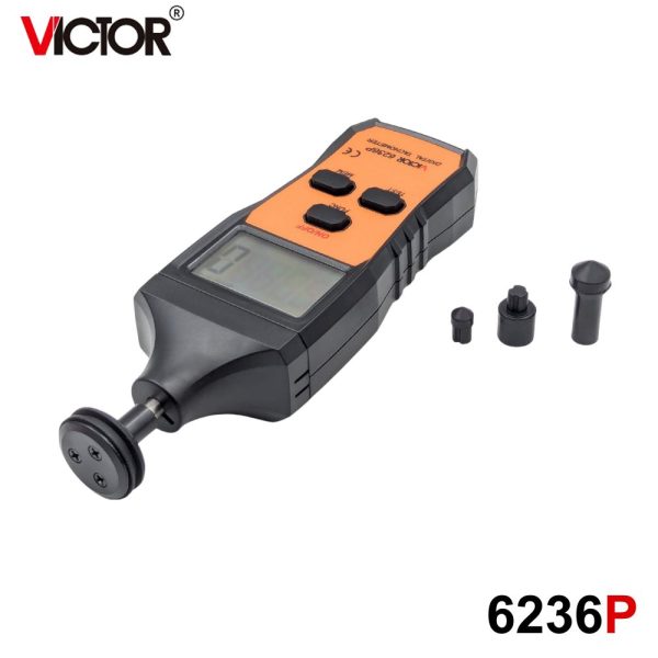 máy đo tốc độ vòng quay VICTOR 6236P 2 trong 1, máy đo tốc độ laser không tiếp xúc và tiếp xúc VICTOR-6236P, VICTOR 6236P Digital Photo and contact tachometer
