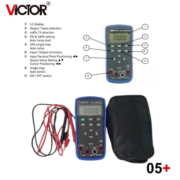 Máy hiệu chuẩn vòng lặp VICTOR 05+ Loop Calibrator (4-20mA), bộ phát dòng VICTOR 05+, VICTOR RuoShui 05+ Loop Calibrator