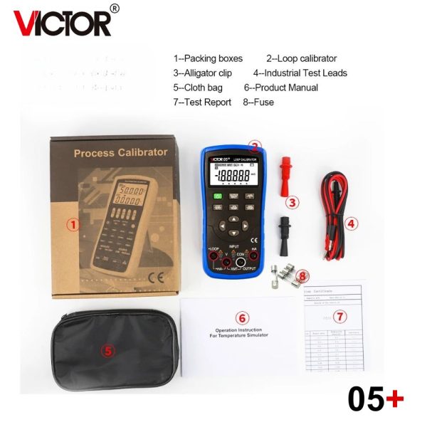Máy hiệu chuẩn vòng lặp VICTOR 05+ Loop Calibrator (4-20mA), bộ phát dòng VICTOR 05+, VICTOR RuoShui 05+ Loop Calibrator
