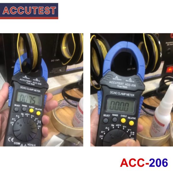 Ampe kìm ACCUTEST ACC-206 True-RMS đo dòng AC/DC (600A), Ampe kìm giá rẻ ACCUTEST ACC 206 True RMS, ACCUTEST ACC-206 True-RMS Digital AC/DC Clamp Meter