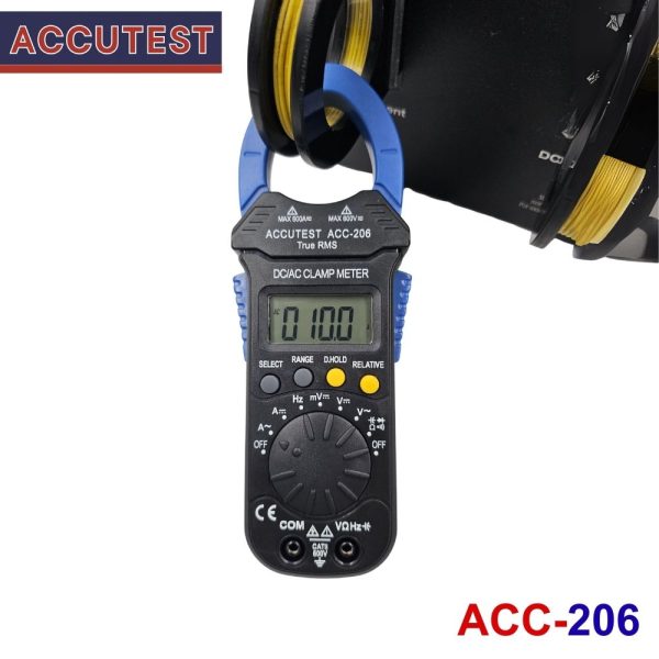 Ampe kìm ACCUTEST ACC-206 True-RMS đo dòng AC/DC (600A), Ampe kìm giá rẻ ACCUTEST ACC 206 True RMS, ACCUTEST ACC-206 True-RMS Digital AC/DC Clamp Meter
