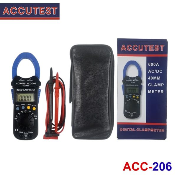 Ampe kìm ACCUTEST ACC-206 True-RMS đo dòng AC/DC (600A), Ampe kìm giá rẻ ACCUTEST ACC 206 True RMS, ACCUTEST ACC-206 True-RMS Digital AC/DC Clamp Meter