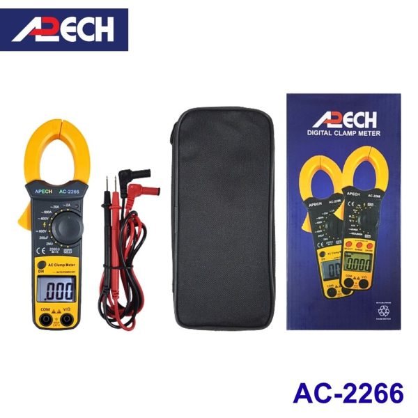 Ampe kìm APECH AC-2266 đo dòng AC (600A), Ampe kìm giá rẻ APECH AC2266, APECH AC 2266 Digital Clamp Meter