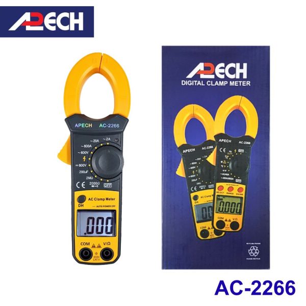 Ampe kìm APECH AC-2266 đo dòng AC (600A), Ampe kìm giá rẻ APECH AC2266, APECH AC 2266 Digital Clamp Meter