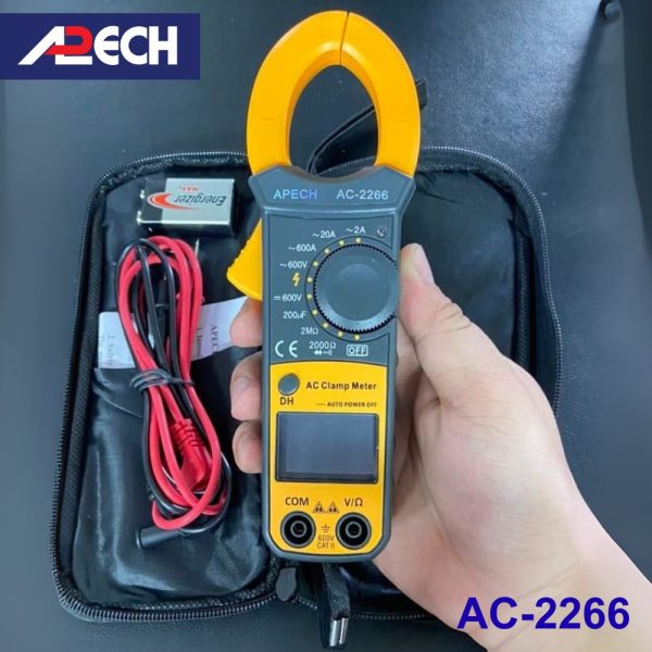 Ampe kìm APECH AC-2266 đo dòng AC (600A), Ampe kìm giá rẻ APECH AC2266, APECH AC 2266 Digital Clamp Meter