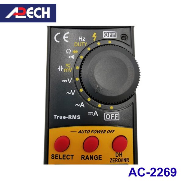 Ampe kìm APECH AC-2269 True-RMS đo dòng AC/DC (600A), Ampe kìm AC/DC APECH AC2269 True RMS, APECH AC 2269 True-RMS Digital Clamp Meter