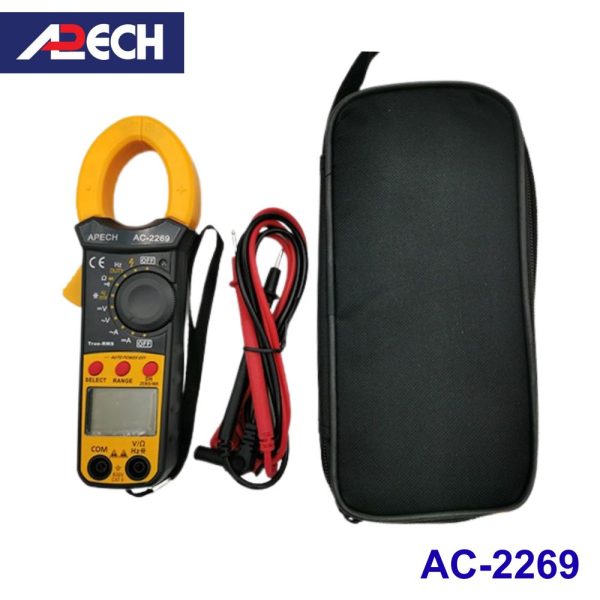 Ampe kìm APECH AC-2269 True-RMS đo dòng AC/DC (600A), Ampe kìm AC/DC APECH AC2269 True RMS, APECH AC 2269 True-RMS Digital Clamp Meter