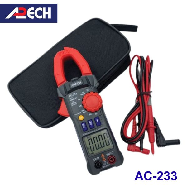 Ampe kìm APECH AC-233 True-RMS đo dòng AC (600A), Ampe kìm AC APECH AC233 True-RMS, APECH AC 233 True-RMS Digital Clamp Meter