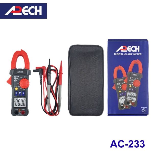 Ampe kìm APECH AC-233 True-RMS đo dòng AC (600A), Ampe kìm AC APECH AC233 True-RMS, APECH AC 233 True-RMS Digital Clamp Meter