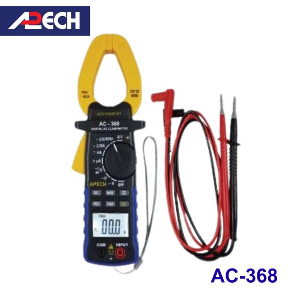 Ampe kìm APECH AC-368 đo dòng AC (600A), Ampe kìm giá rẻ APECH AC368, APECH AC-368 Digital AC ClampMeter