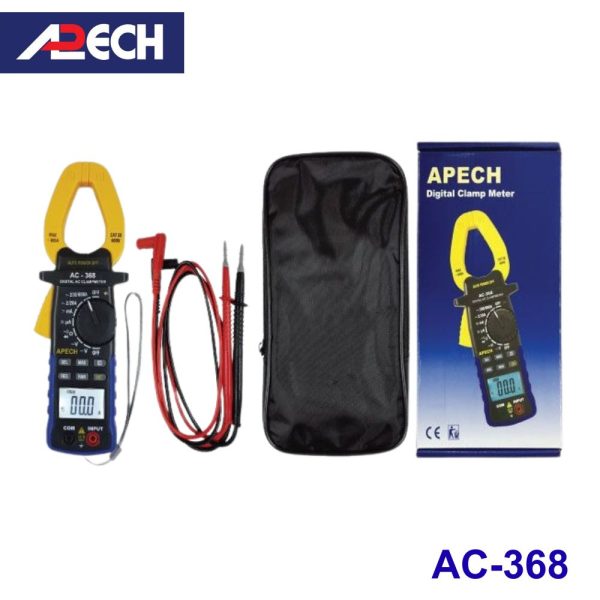 Ampe kìm APECH AC-368 đo dòng AC (600A), Ampe kìm giá rẻ APECH AC368, APECH AC-368 Digital AC ClampMeter