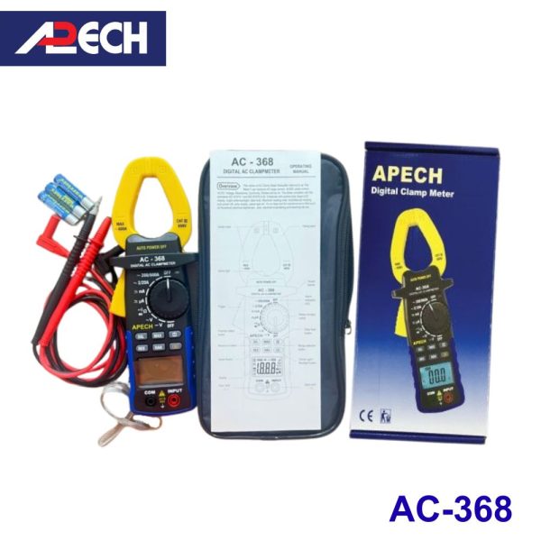 Ampe kìm APECH AC-368 đo dòng AC (600A), Ampe kìm giá rẻ APECH AC368, APECH AC-368 Digital AC ClampMeter