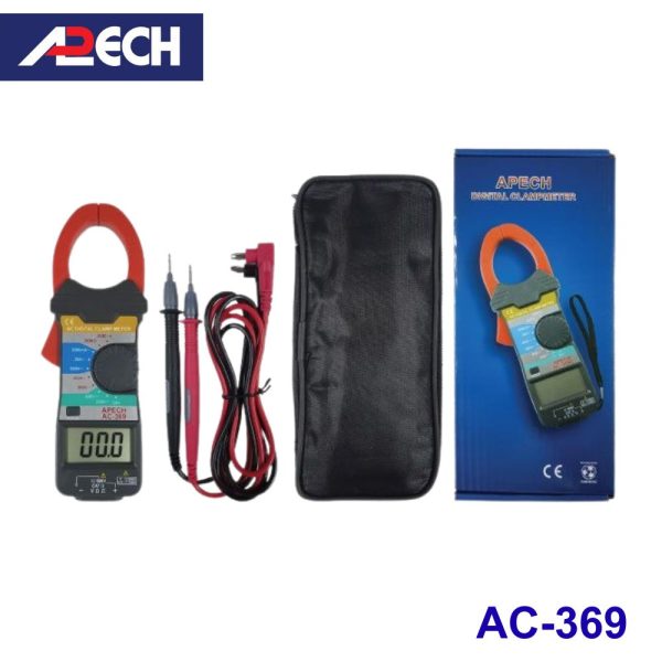 Ampe kìm APECH AC-369 đo dòng AC (600A), Ampe kìm giá rẻ APECH AC 369, APECH AC-369 Digital AC Clamp Meter