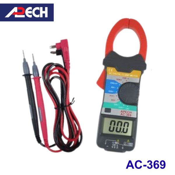 Ampe kìm APECH AC-369 đo dòng AC (600A), Ampe kìm giá rẻ APECH AC 369, APECH AC-369 Digital AC Clamp Meter