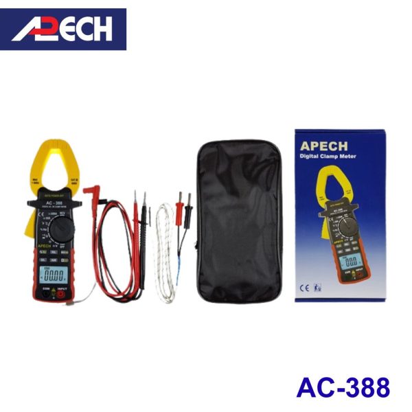 Ampe kìm APECH AC-388 đo dòng AC/DC (600A), Ampe kìm AC/DC APECH AC388, APECH AC 388 Digital AC/DC Clamp Meter