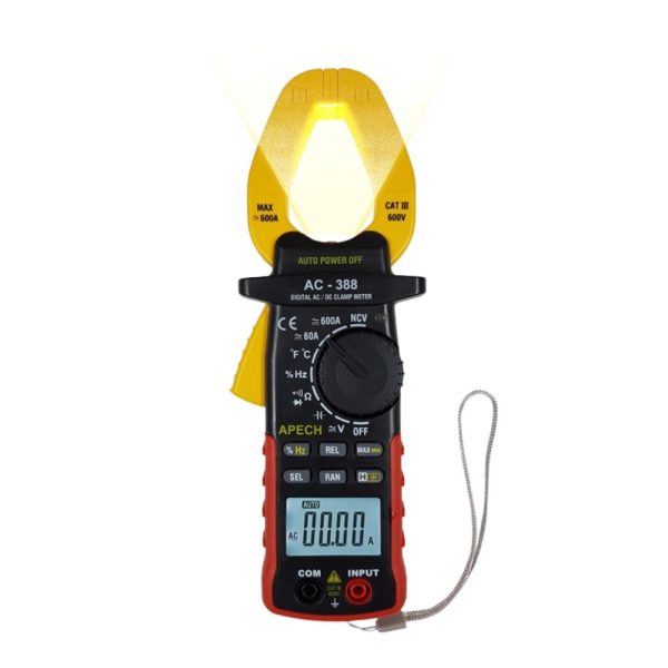 Ampe kìm APECH AC-388 đo dòng AC/DC (600A), Ampe kìm AC/DC APECH AC388, APECH AC 388 Digital AC/DC Clamp Meter