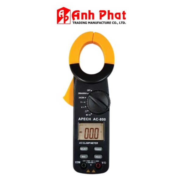 Ampe kìm APECH AC-800 đo dòng AC (600A), Ampe kìm giá rẻ APECH AC 800, APECH AC-800 Digital AC Clamp Meter