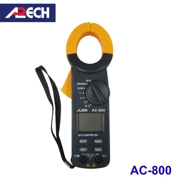 Ampe kìm APECH AC-800 đo dòng AC (600A), Ampe kìm giá rẻ APECH AC 800, APECH AC-800 Digital AC Clamp Meter
