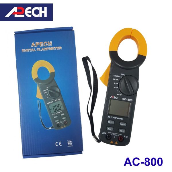 Ampe kìm APECH AC-800 đo dòng AC (600A), Ampe kìm giá rẻ APECH AC 800, APECH AC-800 Digital AC Clamp Meter
