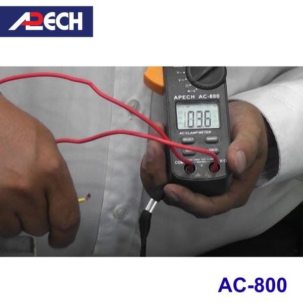 Ampe kìm APECH AC-800 đo dòng AC (600A), Ampe kìm giá rẻ APECH AC 800, APECH AC-800 Digital AC Clamp Meter