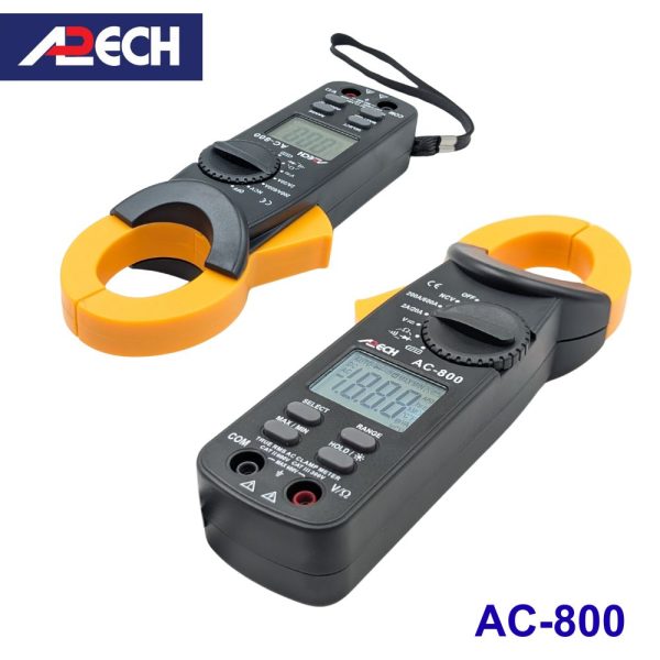 Ampe kìm APECH AC-800 đo dòng AC (600A), Ampe kìm giá rẻ APECH AC 800 True-RMS, APECH AC-800 True RMS Digital AC Clamp Meter