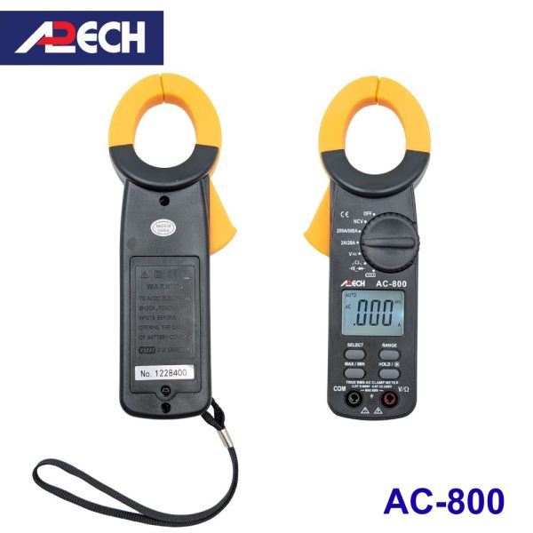 Ampe kìm APECH AC-800 đo dòng AC (600A), Ampe kìm giá rẻ APECH AC 800 True-RMS, APECH AC-800 True RMS Digital AC Clamp Meter